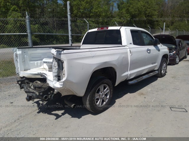 5TFUW5F10EX387564 - 2014 TOYOTA TUNDRA DOUBLE CAB SR/SR5 WHITE photo 4