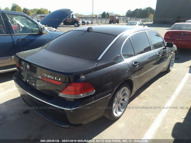 WBAGN63564DS53796 - 2004 BMW 745 LI BLACK photo 4