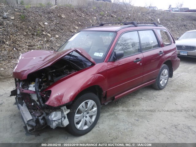 JF1SG63658H705743 - 2008 SUBARU FORESTER 2.5X RED photo 2