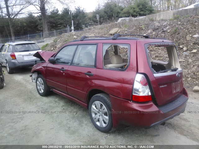 JF1SG63658H705743 - 2008 SUBARU FORESTER 2.5X RED photo 3