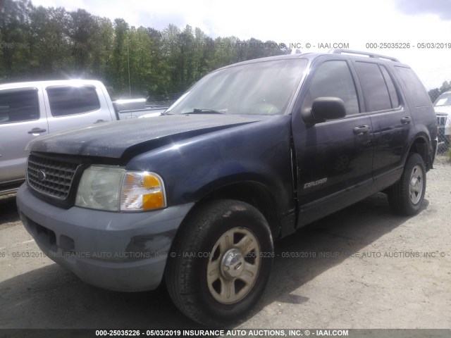 1FMZU62K52ZC65620 - 2002 FORD EXPLORER XLS BLUE photo 2