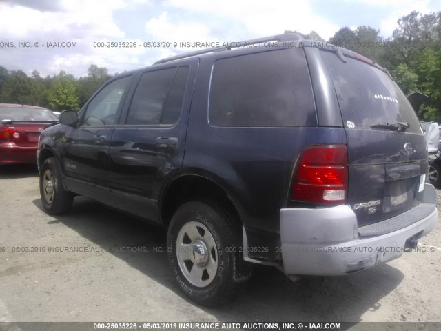 1FMZU62K52ZC65620 - 2002 FORD EXPLORER XLS BLUE photo 3