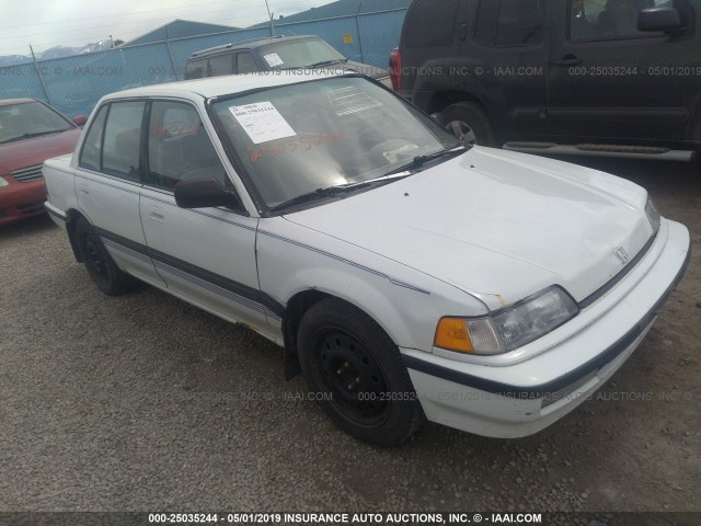 1HGED3559ML041135 - 1991 HONDA CIVIC LX WHITE photo 1