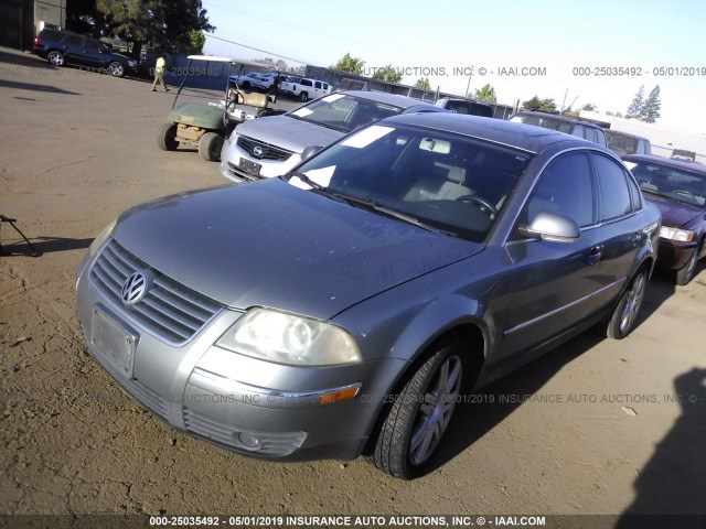 WVWAD63B35P027510 - 2005 VOLKSWAGEN PASSAT GLS GRAY photo 2