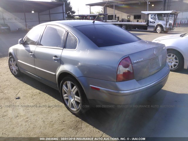 WVWAD63B35P027510 - 2005 VOLKSWAGEN PASSAT GLS GRAY photo 3