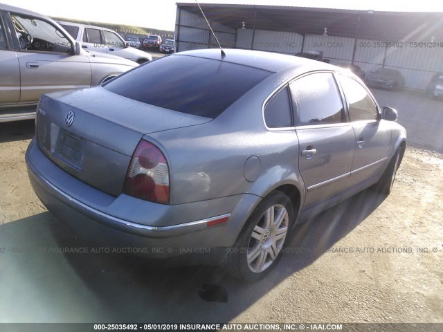 WVWAD63B35P027510 - 2005 VOLKSWAGEN PASSAT GLS GRAY photo 4