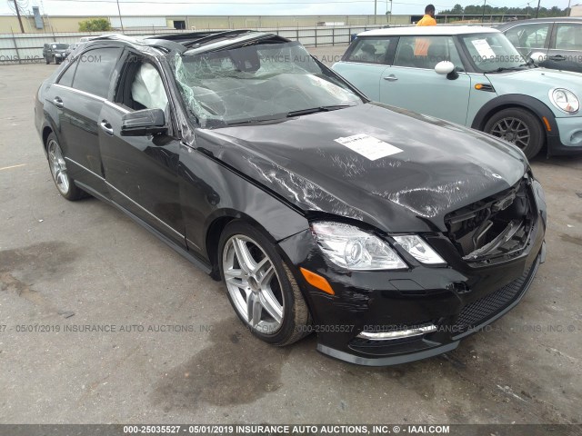 WDDHF5KB8DA710587 - 2013 MERCEDES-BENZ E 350 BLACK photo 1