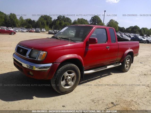 1N6ED26T6YC314606 - 2000 NISSAN FRONTIER KING CAB XE/KING CAB SE RED photo 2