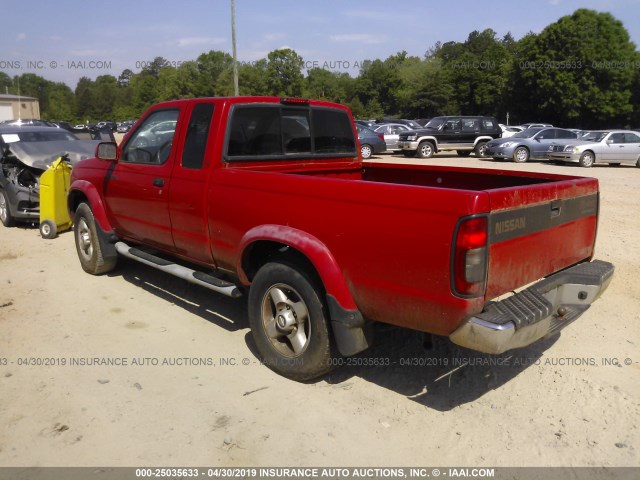 1N6ED26T6YC314606 - 2000 NISSAN FRONTIER KING CAB XE/KING CAB SE RED photo 3