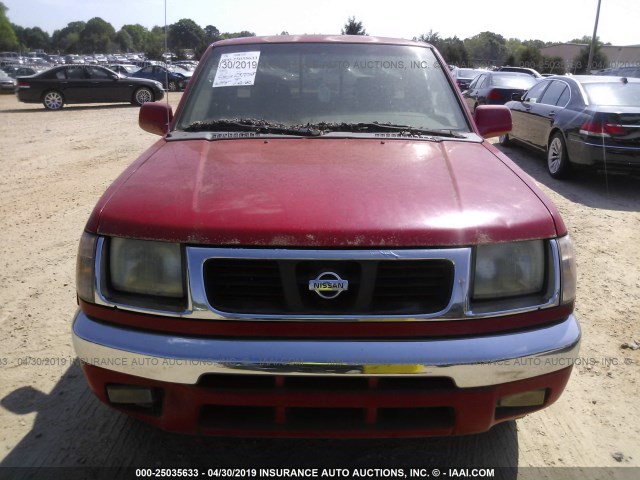 1N6ED26T6YC314606 - 2000 NISSAN FRONTIER KING CAB XE/KING CAB SE RED photo 6