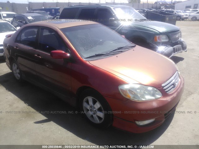 1NXBR32E53Z109832 - 2003 TOYOTA COROLLA CE/LE/S BURGUNDY photo 1