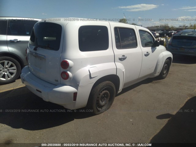3GNDA13D07S617489 - 2007 CHEVROLET HHR LS WHITE photo 4