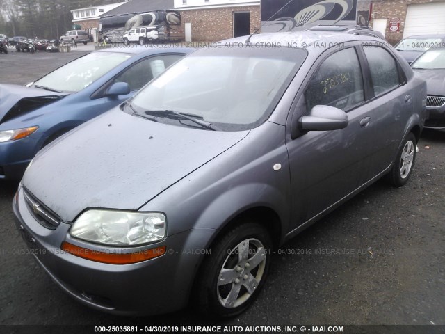 KL1TD56626B683365 - 2006 CHEVROLET AVEO LS GRAY photo 2