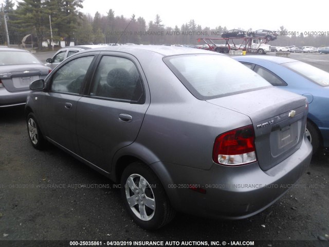 KL1TD56626B683365 - 2006 CHEVROLET AVEO LS GRAY photo 3