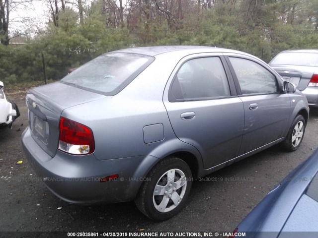 KL1TD56626B683365 - 2006 CHEVROLET AVEO LS GRAY photo 4