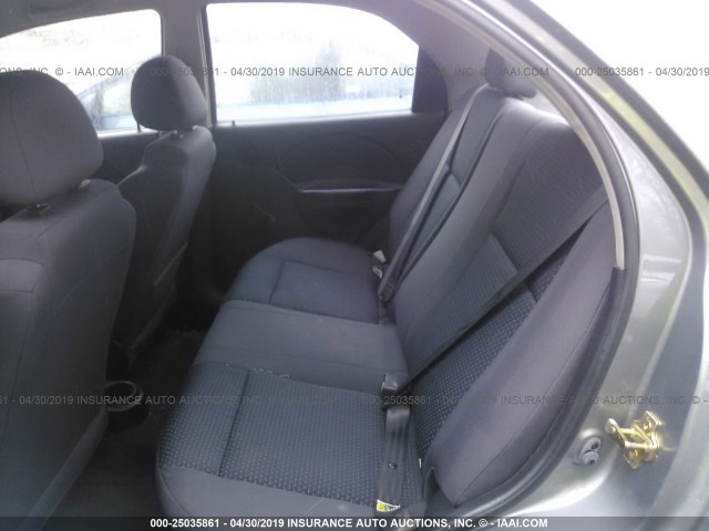 KL1TD56626B683365 - 2006 CHEVROLET AVEO LS GRAY photo 8