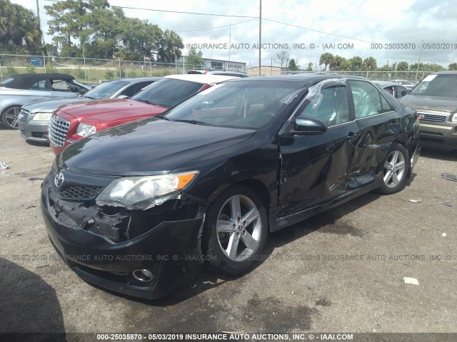 4T1BF1FK9CU016289 - 2012 TOYOTA CAMRY SE/LE/XLE BLACK photo 2