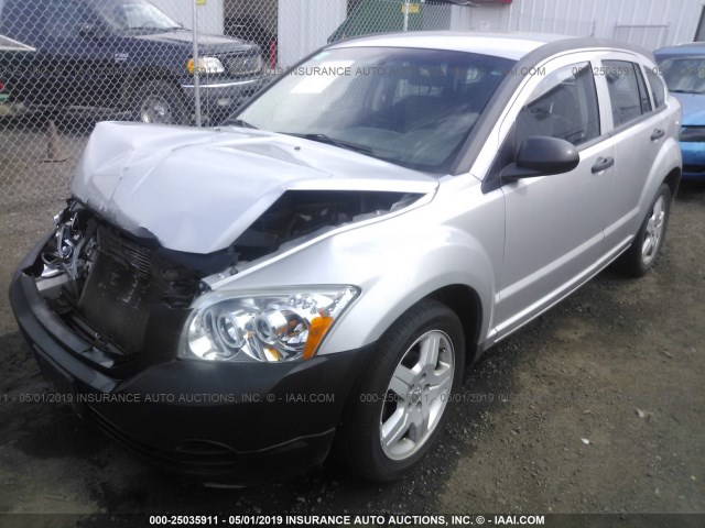 1B3HB48B18D583548 - 2008 DODGE CALIBER SXT SILVER photo 2