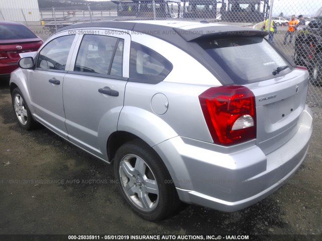 1B3HB48B18D583548 - 2008 DODGE CALIBER SXT SILVER photo 3