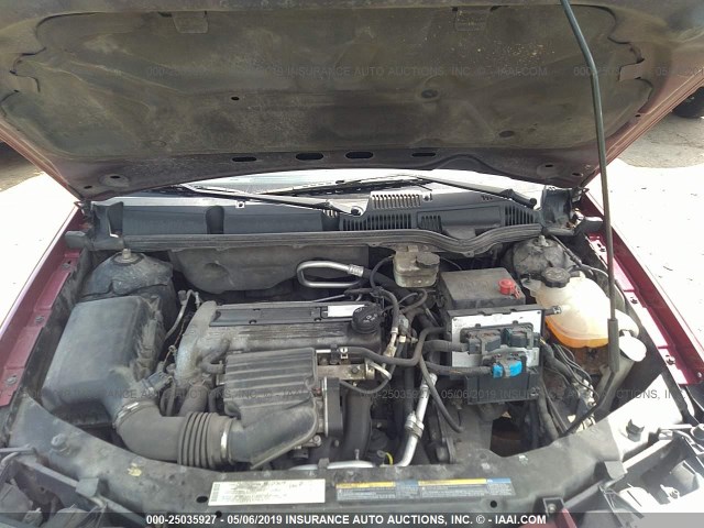 1G8AJ55F56Z123738 - 2006 SATURN ION LEVEL 2 红色 照片 10