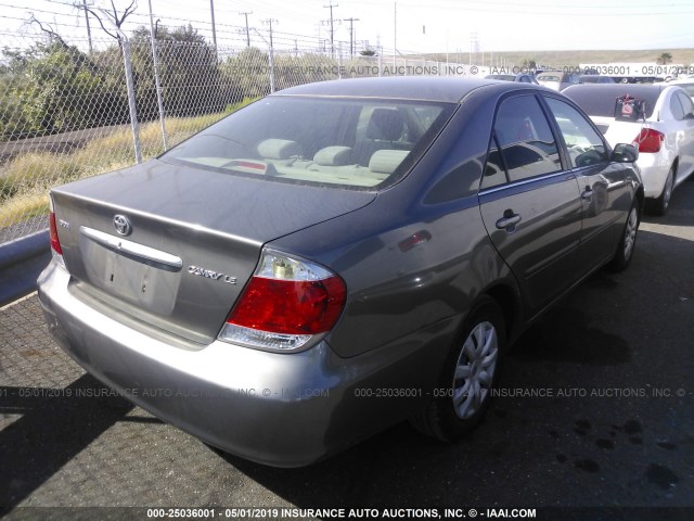 4T1BE32K35U554171 - 2005 TOYOTA CAMRY LE/XLE/SE GRAY photo 4