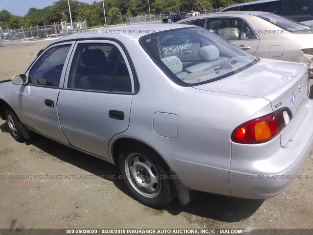 1NXBR12E5YZ384239 - 2000 TOYOTA COROLLA VE/CE/LE SILVER photo 3