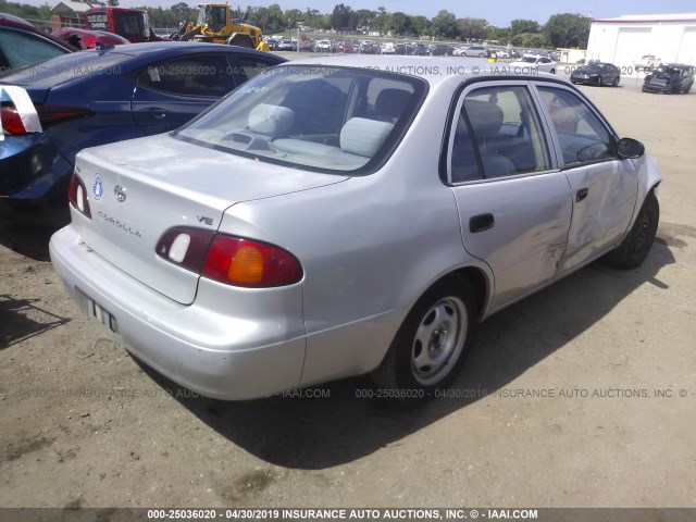 1NXBR12E5YZ384239 - 2000 TOYOTA COROLLA VE/CE/LE SILVER photo 4