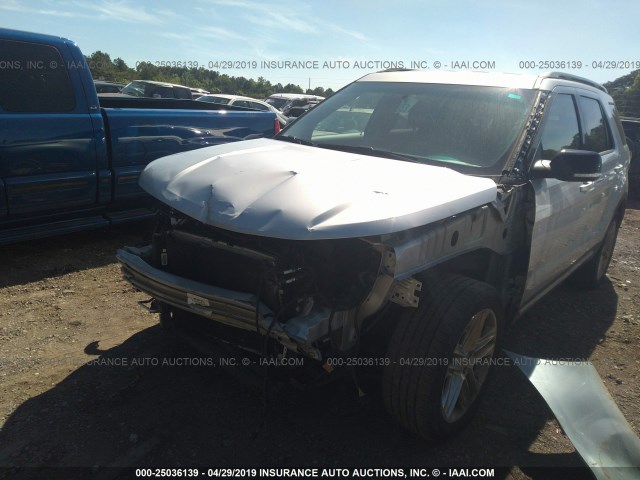 1FM5K7D88GGC53699 - 2016 FORD EXPLORER XLT SILVER photo 6