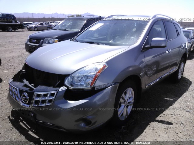 JN8AS5MT9DW500553 - 2013 NISSAN ROGUE S/SV GRAY photo 2