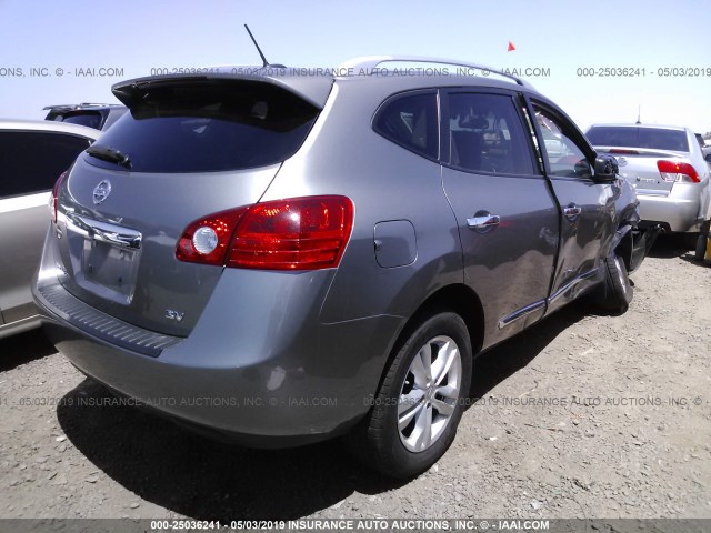 JN8AS5MT9DW500553 - 2013 NISSAN ROGUE S/SV GRAY photo 4