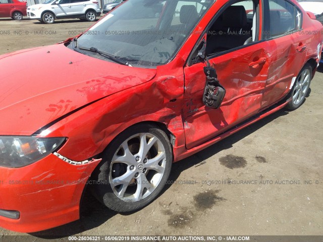 JM1BK323X71628776 - 2007 MAZDA 3 S RED photo 6