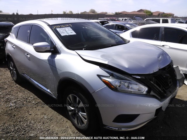 5N1AZ2MG6FN262030 - 2015 NISSAN MURANO S/SL/SV/PLATINUM SILVER photo 1