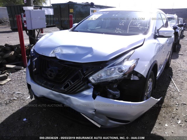 5N1AZ2MG6FN262030 - 2015 NISSAN MURANO S/SL/SV/PLATINUM SILVER photo 6