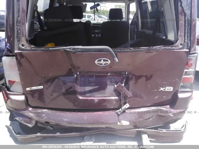 JTLKT324564054515 - 2006 TOYOTA SCION XB 勃艮第红 照片 6