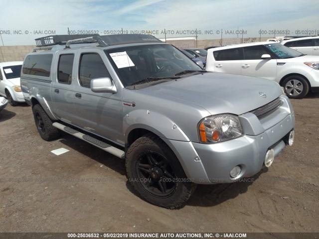 1N6MD29Y72C366014 - 2002 NISSAN FRONTIER CREW CAB SC SILVER photo 1