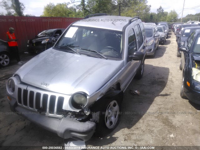 1J4GK48K23W683692 - 2003 JEEP LIBERTY SPORT/FREEDOM SILVER photo 2