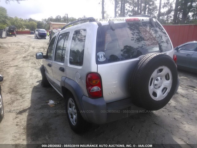 1J4GK48K23W683692 - 2003 JEEP LIBERTY SPORT/FREEDOM SILVER photo 3