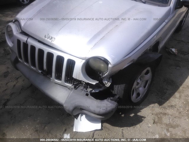 1J4GK48K23W683692 - 2003 JEEP LIBERTY SPORT/FREEDOM SILVER photo 6