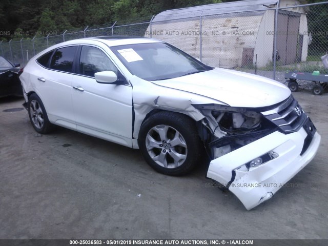 5J6TF2H58AL007604 - 2010 HONDA ACCORD CROSSTOUR EXL WHITE photo 1