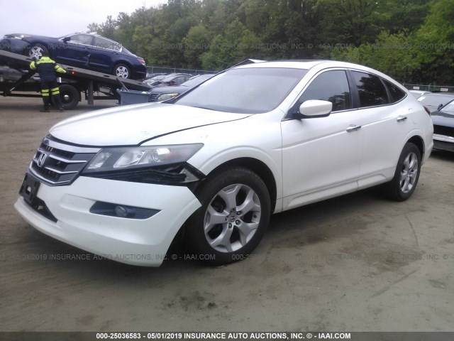 5J6TF2H58AL007604 - 2010 HONDA ACCORD CROSSTOUR EXL WHITE photo 2