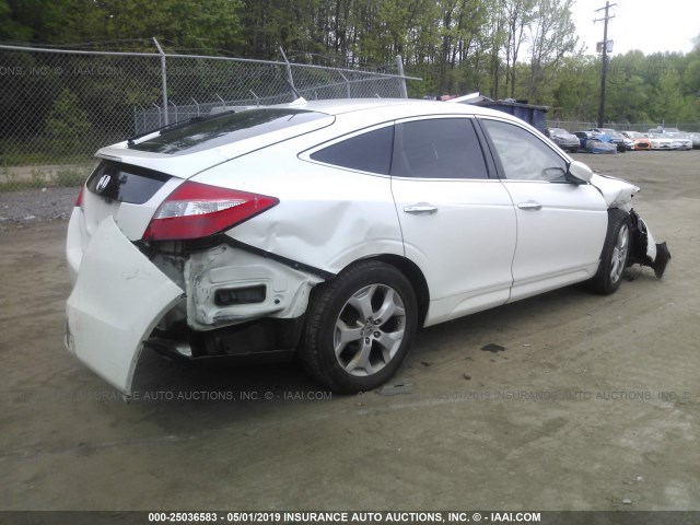 5J6TF2H58AL007604 - 2010 HONDA ACCORD CROSSTOUR EXL WHITE photo 4