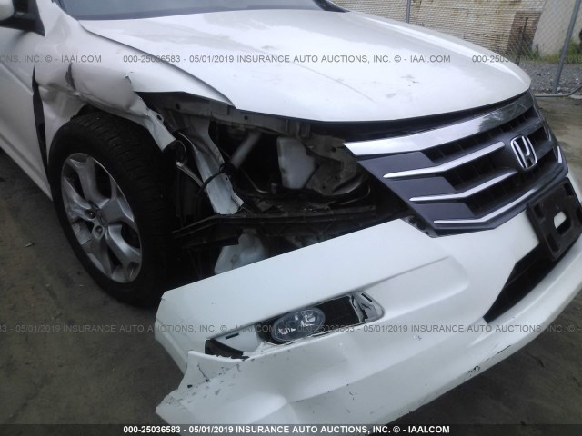 5J6TF2H58AL007604 - 2010 HONDA ACCORD CROSSTOUR EXL WHITE photo 6