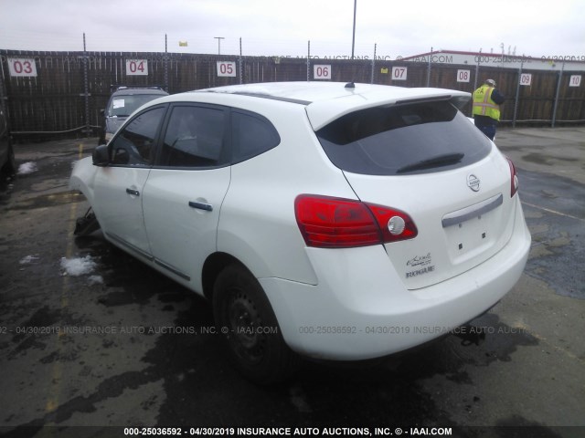 JN8AS5MT7BW163099 - 2011 NISSAN ROGUE S/SV/KROM WHITE photo 3