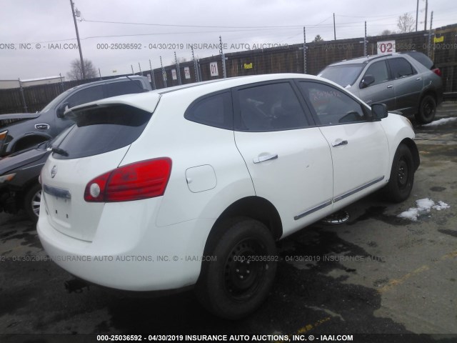 JN8AS5MT7BW163099 - 2011 NISSAN ROGUE S/SV/KROM WHITE photo 4