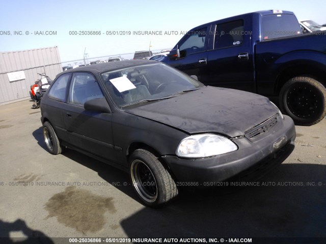 2HGEJ6448TH109794 - 1996 HONDA CIVIC DX BLACK photo 1