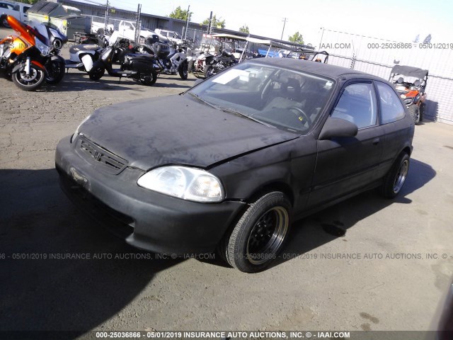 2HGEJ6448TH109794 - 1996 HONDA CIVIC DX BLACK photo 2