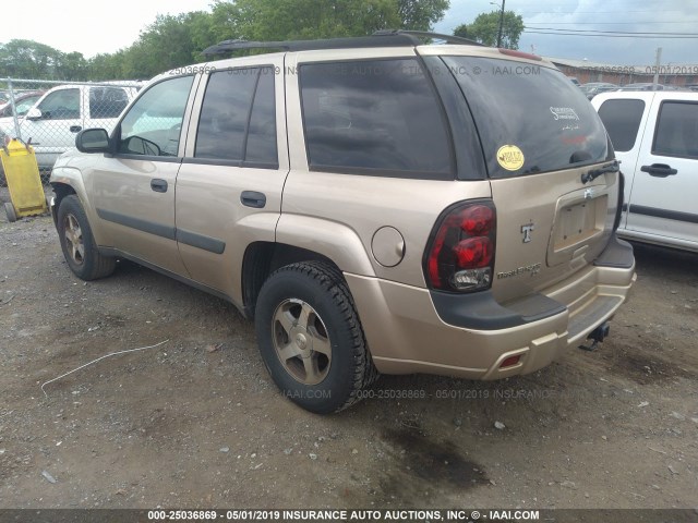 1GNDS13S452204074 - 2005 CHEVROLET TRAILBLAZER LS/LT Champagne photo 3