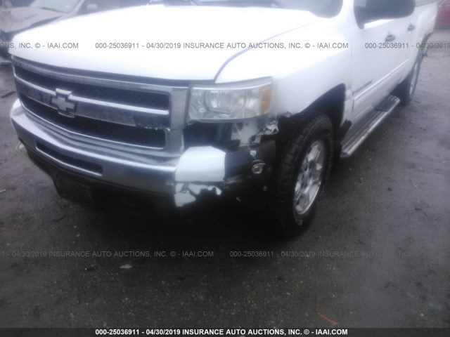 3GCEK233X9G171574 - 2009 CHEVROLET SILVERADO K1500 LT WHITE photo 6