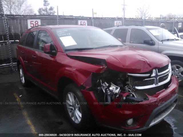 3C4PDDBG1HT528844 - 2017 DODGE JOURNEY SXT RED photo 1