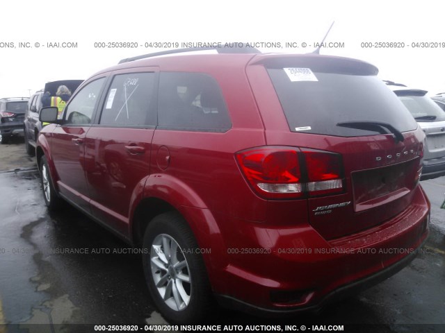 3C4PDDBG1HT528844 - 2017 DODGE JOURNEY SXT RED photo 3